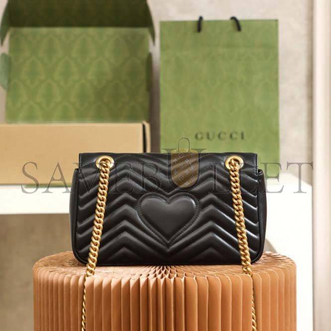 GUCCI  MARMONT SMALL MATELASSE SHOULDER BAG 443497 (26*14*7cm)